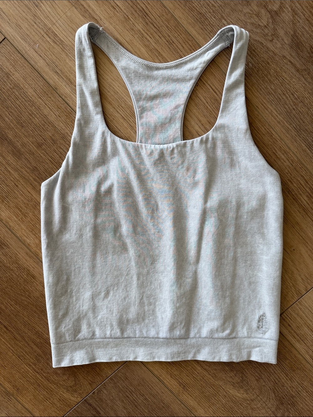 Free People Movement Go To Smooth Women’s Racerback Tank Top in Light Gray